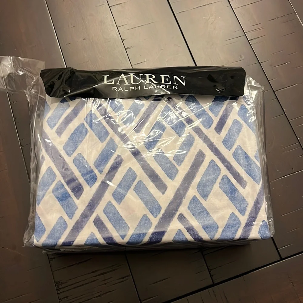 Ralph Lauren Jensen indigo Queen Duvet cover set cover and 2 pillow shams new